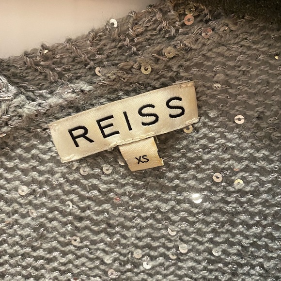Reiss grey sequin sweater - Picture 2 of 5